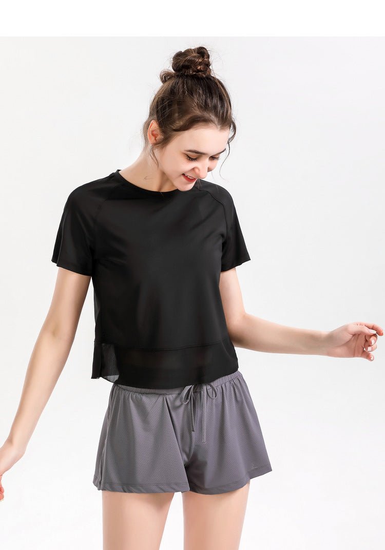 Yoga Exercise Fitness Running Top Women Short SLeeves - The Mindful Shop